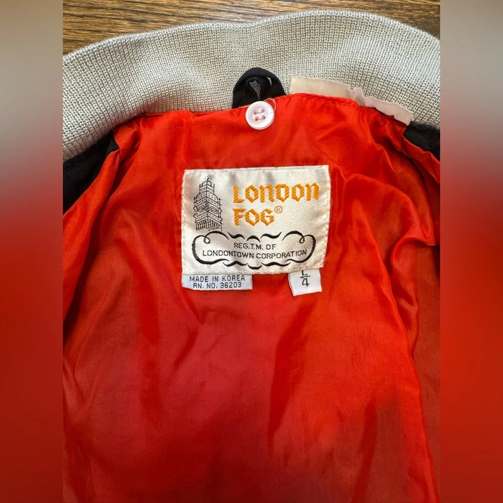London Fog vintage kids bomber jacket, size 3-4
